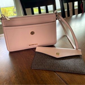 Michael Kors 3-in-1 Crossbody in Pink with Matching Wallet | Authentic